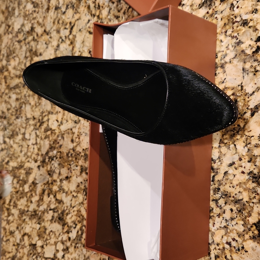 Coach calf hair shoes new 7 M